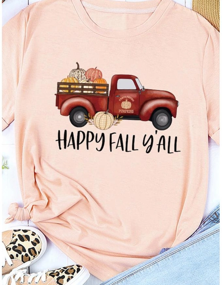 Azura Exchange Fall Pumpkin Truck Graphic Tee