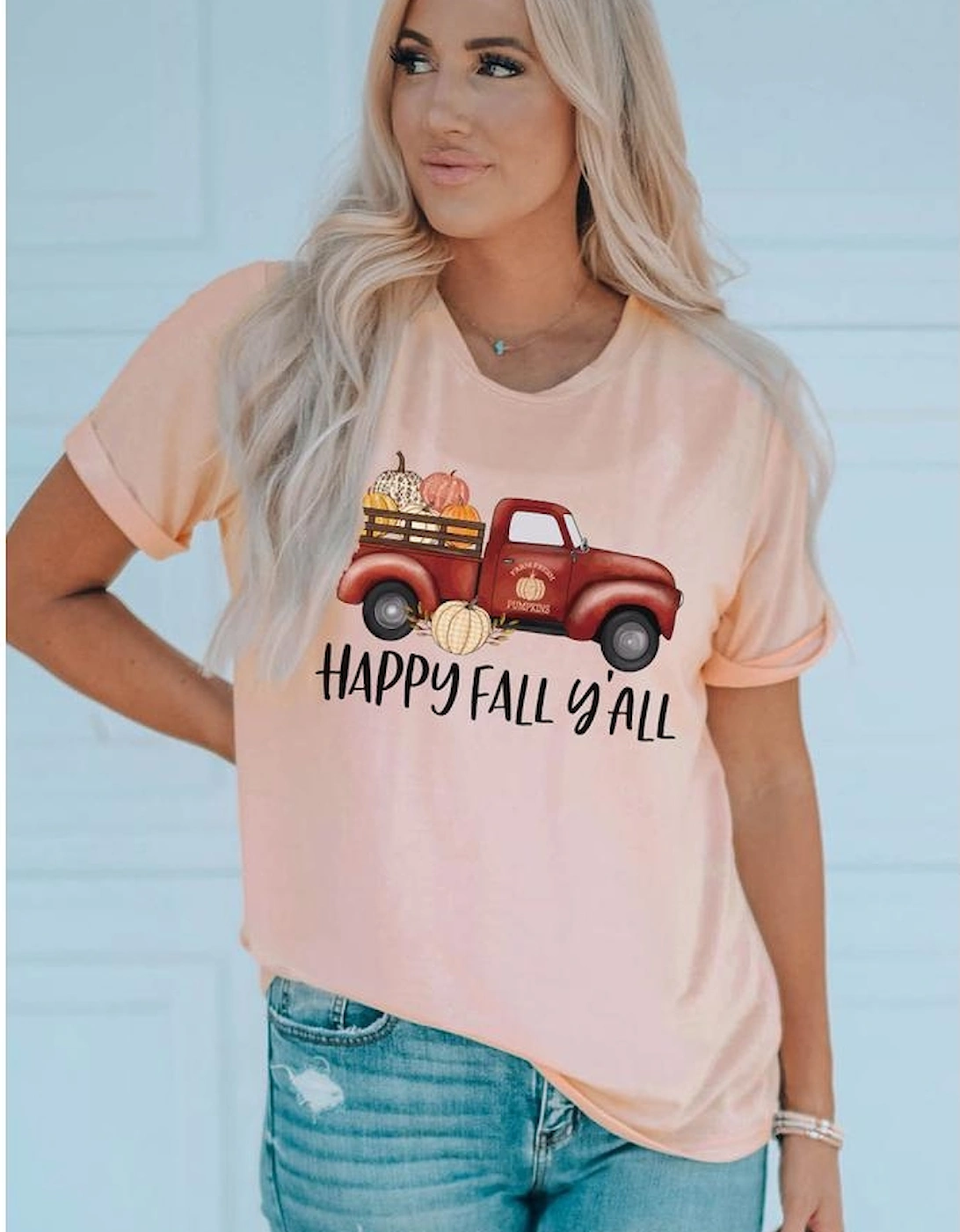 Azura Exchange Fall Pumpkin Truck Graphic Tee