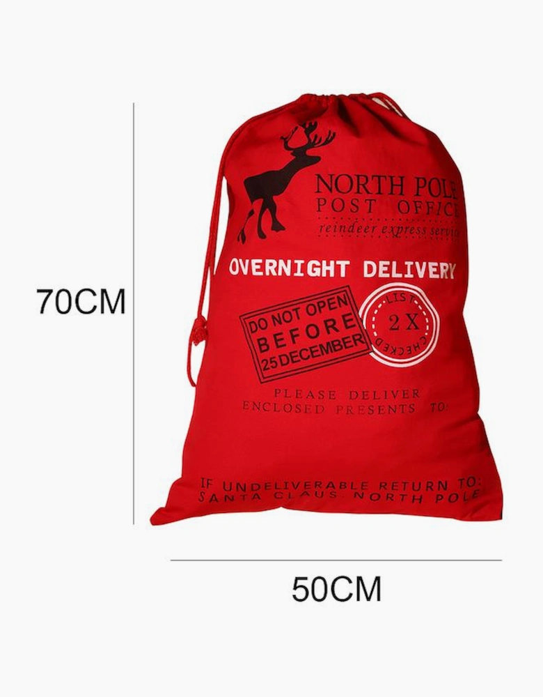 Azura Exchange Fiery Red Christmas Drawstring Large Gift Bag