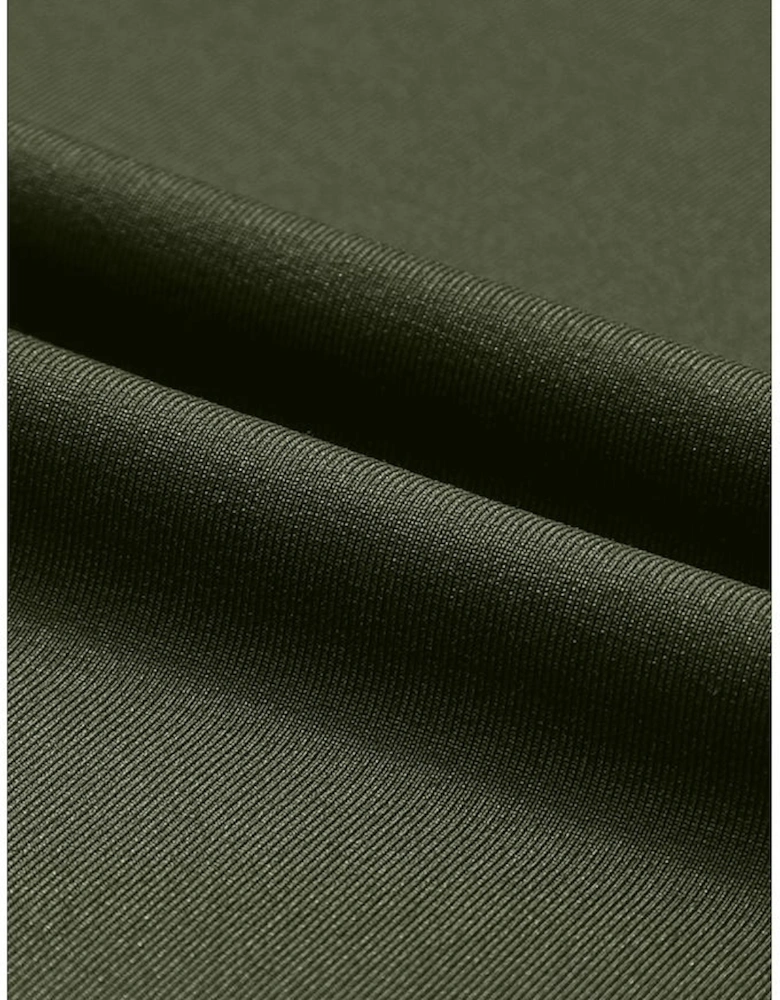 Moss Green Drawstring Waist Pocketed Joggers