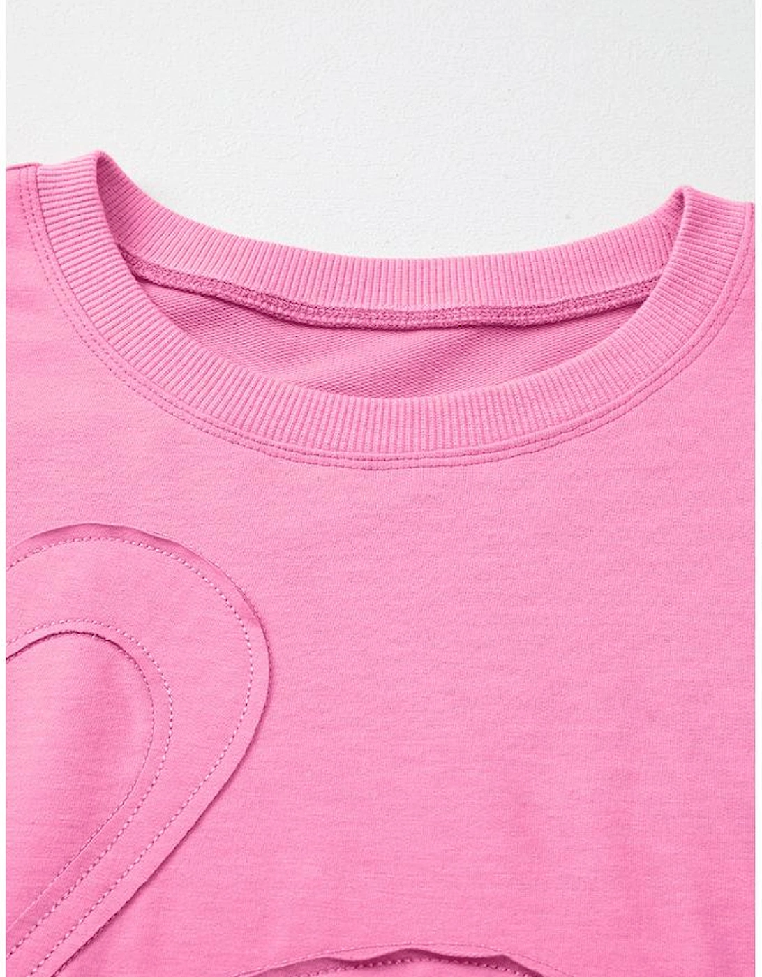 Sachet Pink Floral Patched Half Sleeve Tunic Top