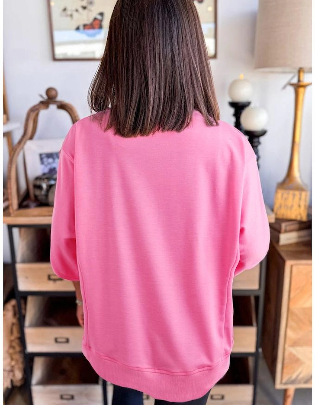 Sachet Pink Floral Patched Half Sleeve Tunic Top, 11 of 10