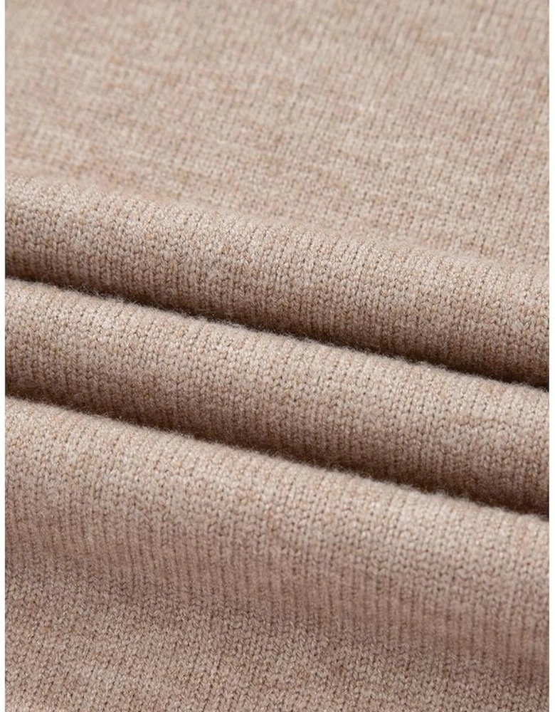 Smoke Gray Pearled Drop Shoulder Plus Size Sweater