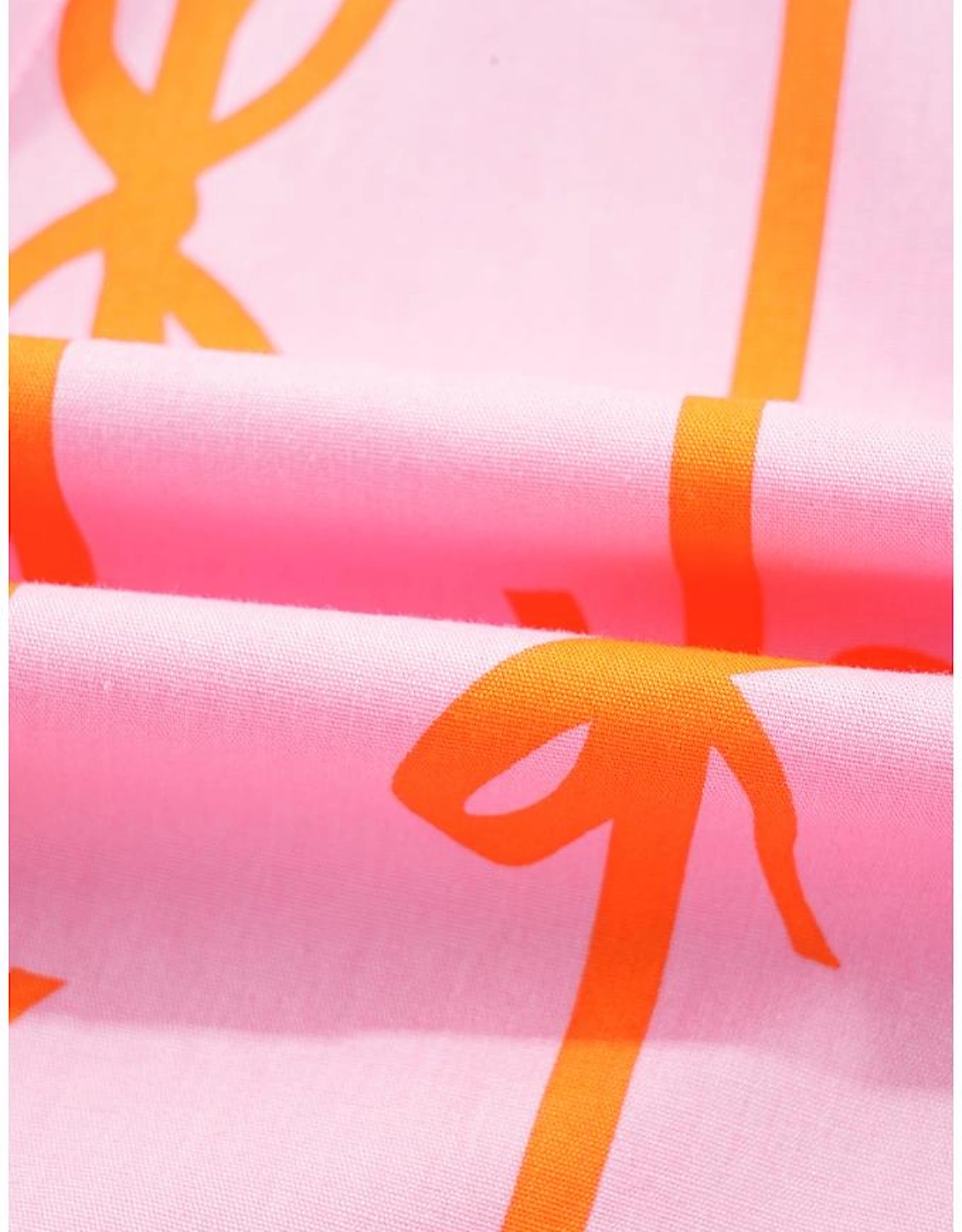 Pink Bowknot Striped Printed Tiered Ruffled Mini Shirt Dress