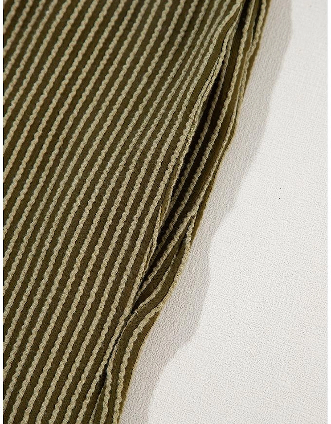 Jungle Green Ribbed Textured Knit Loose Fit Tee and Shorts Set