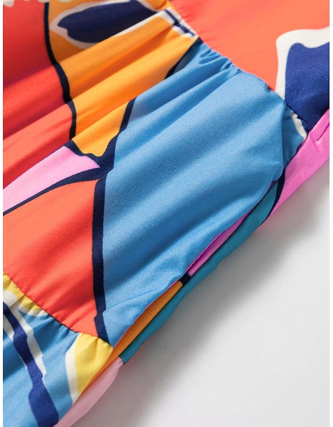 Pink Printed Pocketed High Waist Maxi Skirt