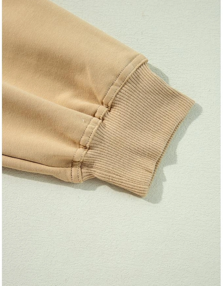 Apricot Color Block Patchwork Ruffled Plus Size Mini Dress