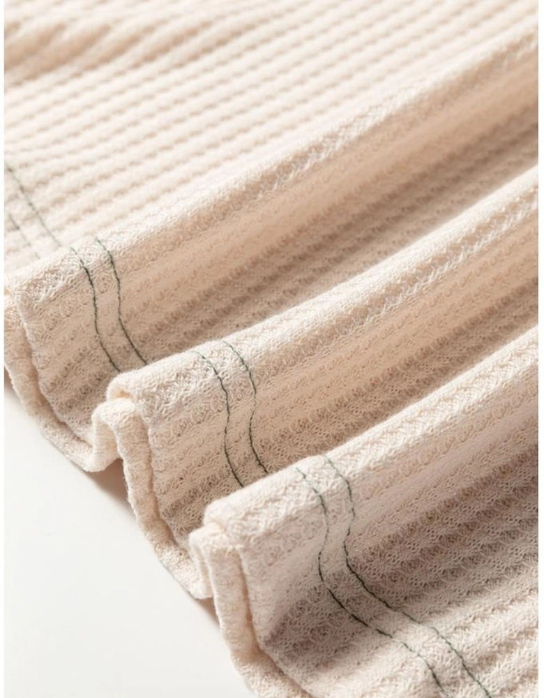 Mist Green Waffle Color Block Raglan Sleeve Top