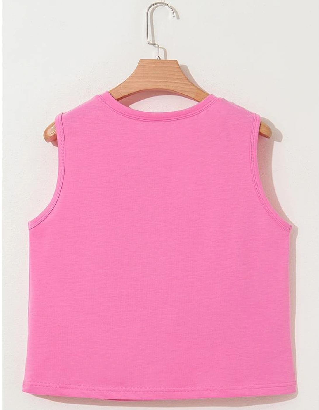 Sachet Pink Bow Print Boxy Fit Tank Top