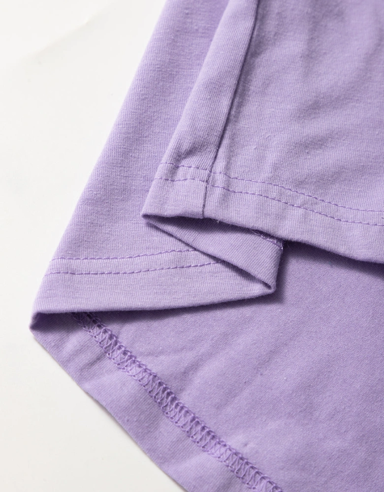 Wisteria Casual Plain Crew Neck Tee