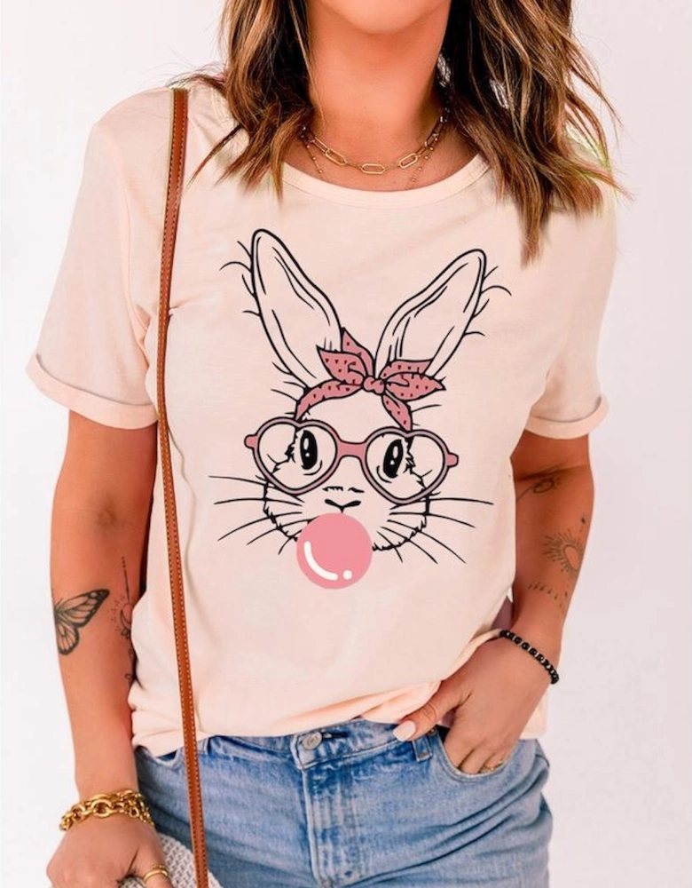 Azura Exchange Bunny Graphic Print Easter Fashion Tee