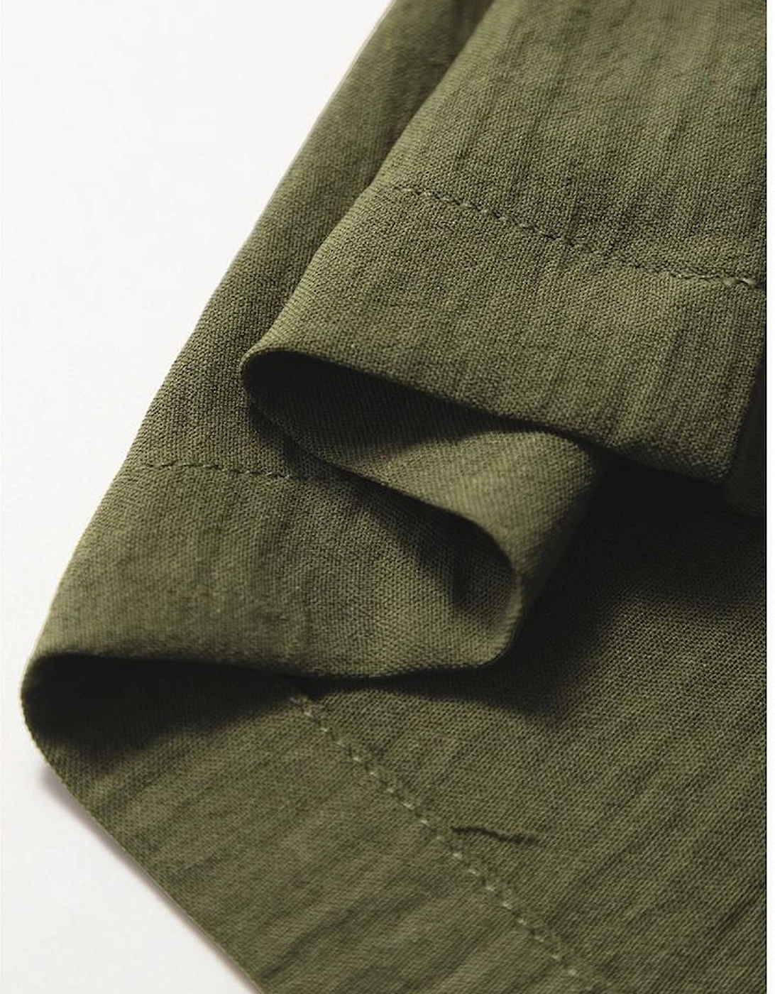 Jungle Green Solid Color Buttoned Straight Leg Overall