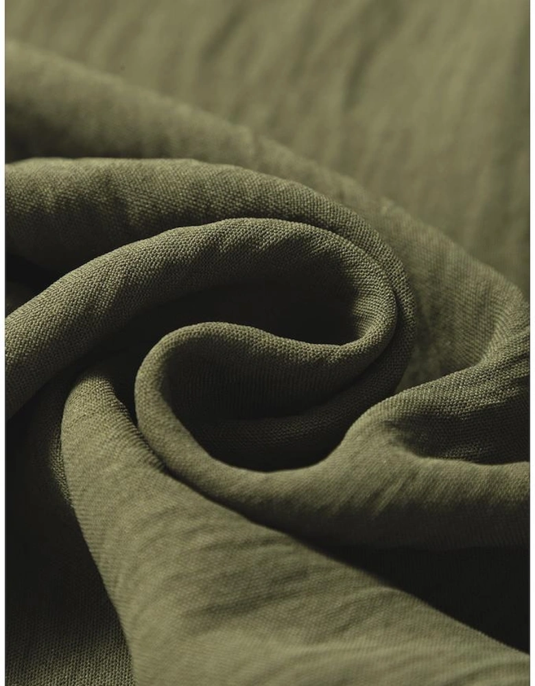 Jungle Green Solid Color Buttoned Straight Leg Overall