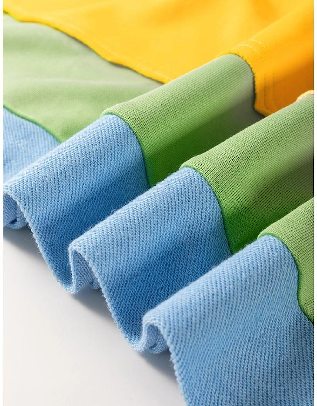 Light Blue Color Block Exposed Seam Patchwork Plus Size T Shirt