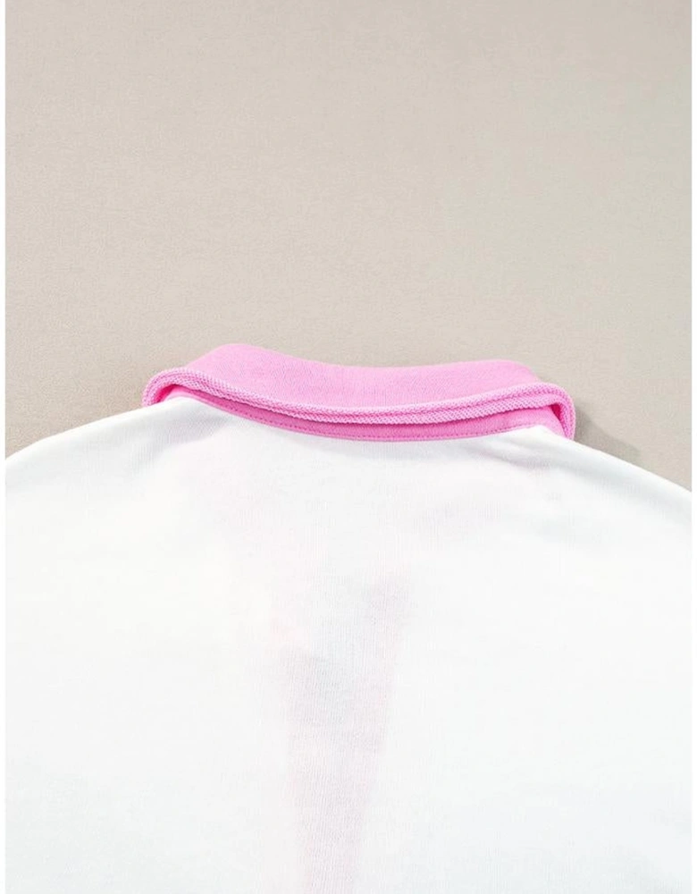 White Stripe Colorblock Patchwork Short Sleeve T Shirt Dress