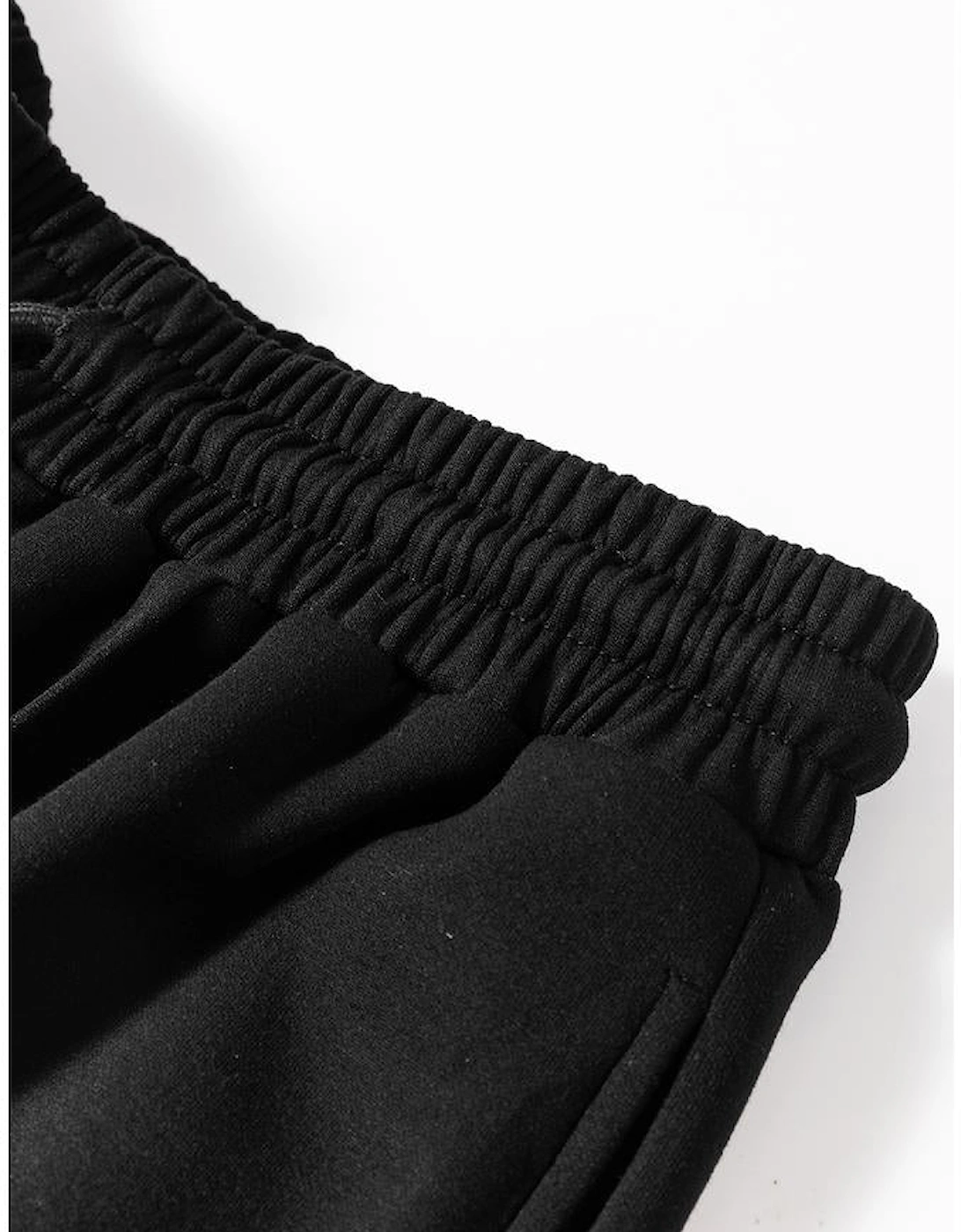 Black V Neck Cropped Seamed High Waist Sports Wear