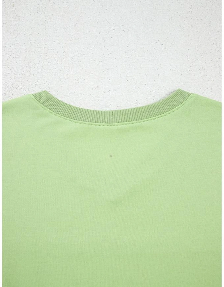 Meadow Mist Green Solid Loose V Neck Half Sleeve Tee and Shorts