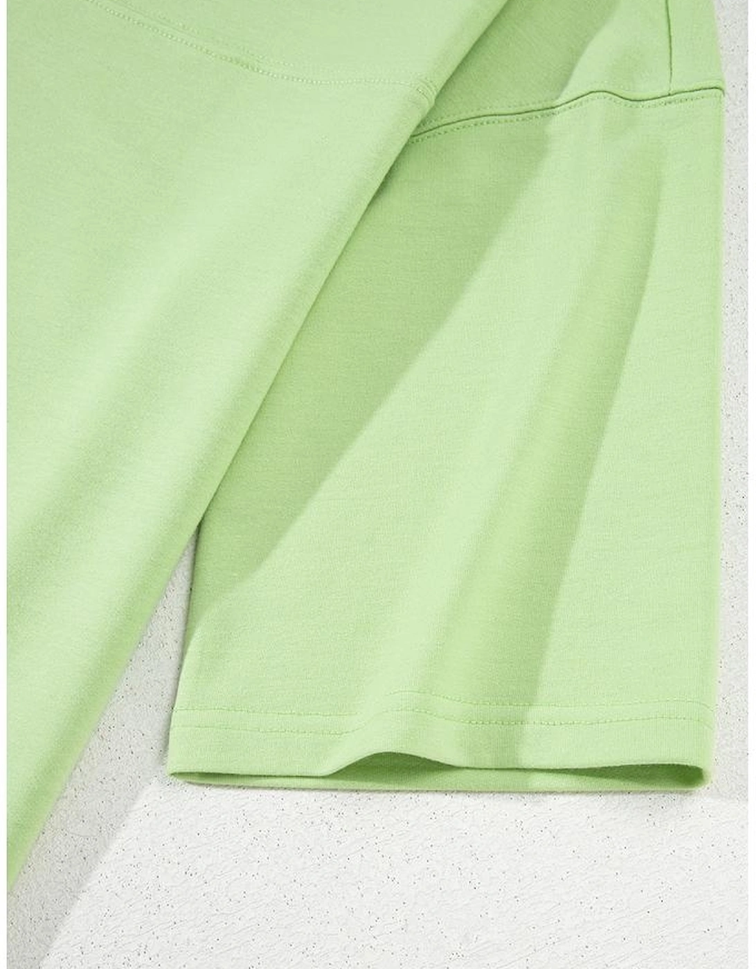 Meadow Mist Green Solid Loose V Neck Half Sleeve Tee and Shorts