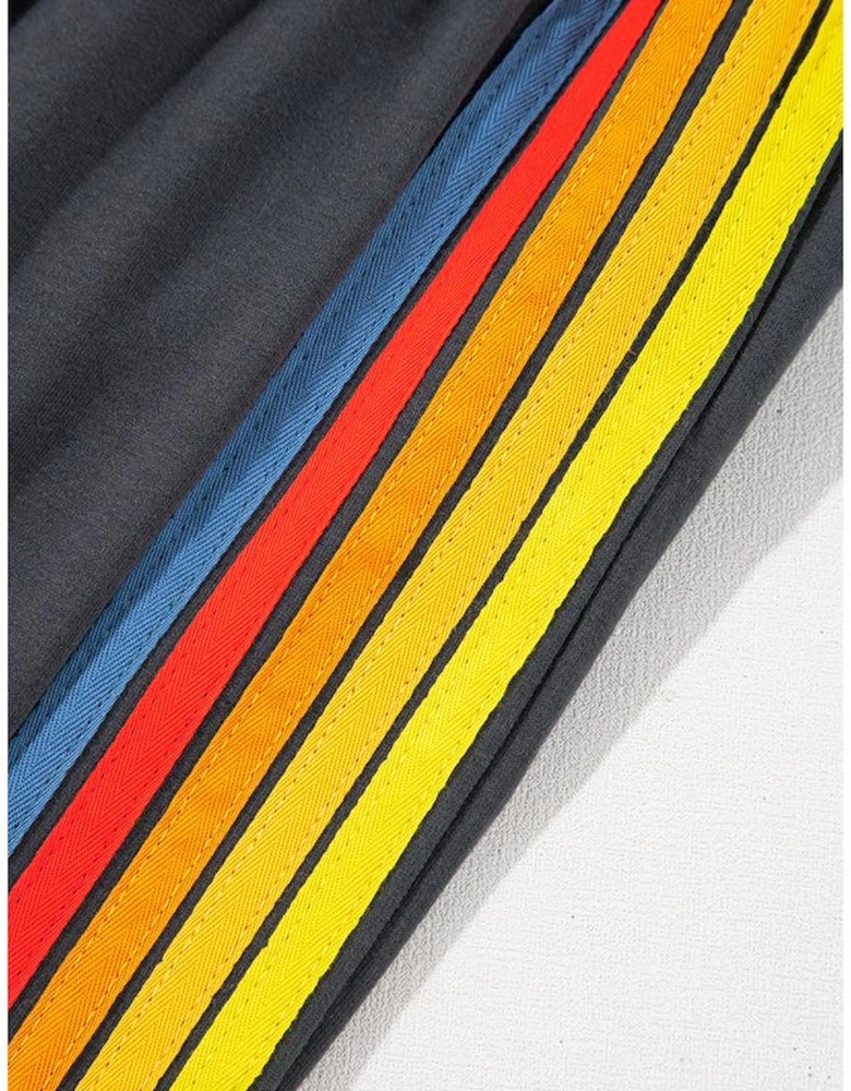 Dark Grey Counting Rainbows High Waist Sweatpants