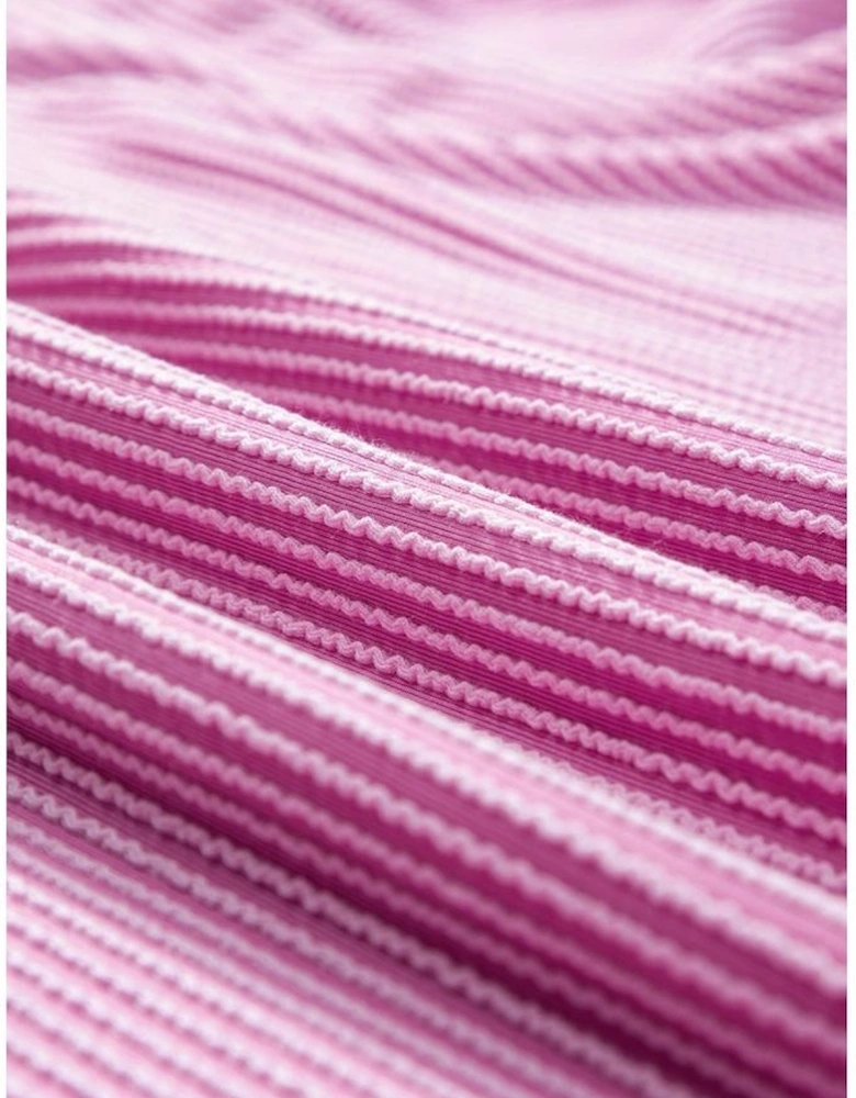 Phalaenopsis Ribbed Knit T Shirt and Shorts Plus Size Lounge Set