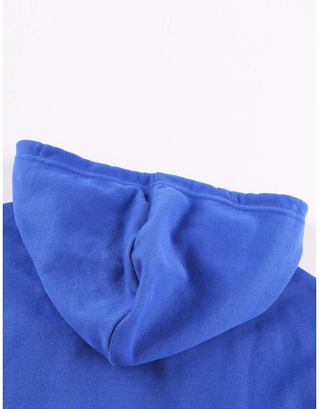 Blue Zip-up Hoodie Jacket