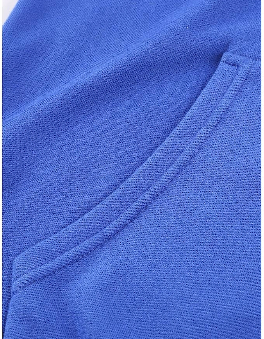 Blue Zip-up Hoodie Jacket