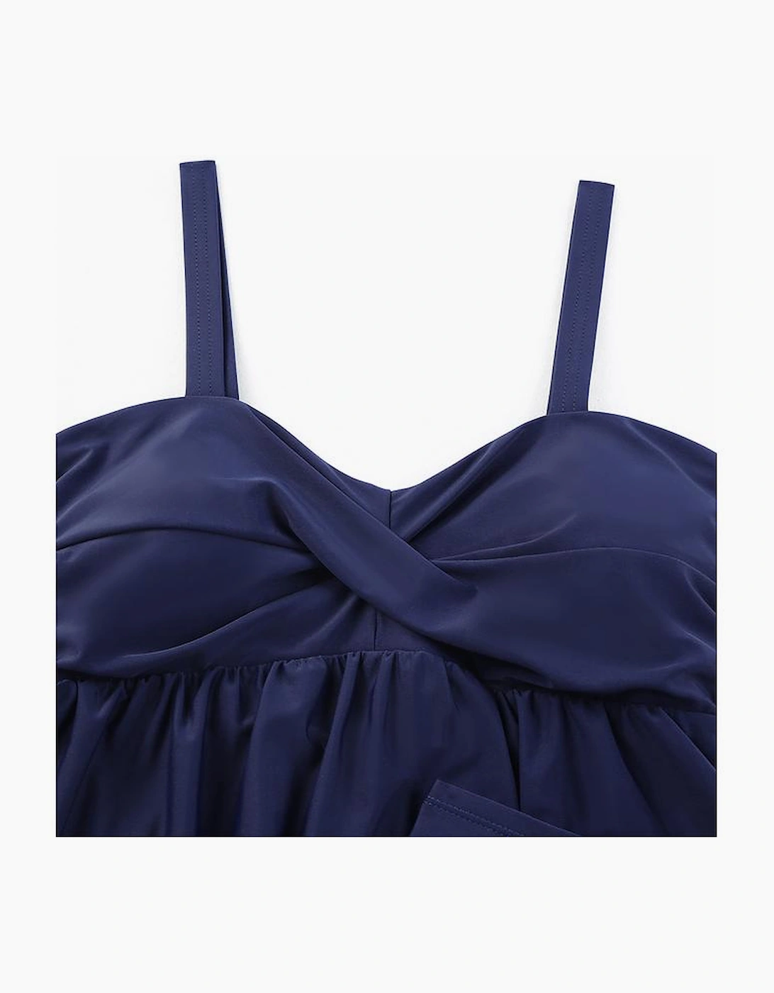 Azura Exchange Adjustable Straps Ruched Tankini Swimsuit