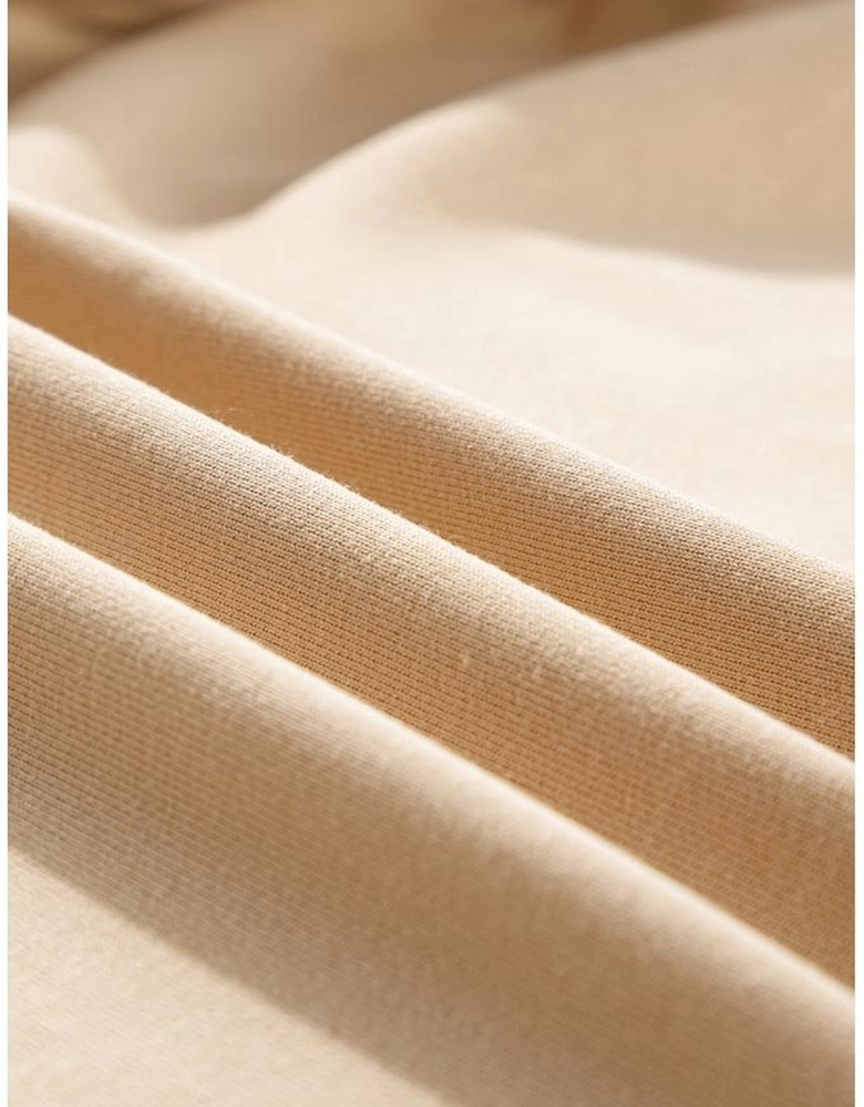 Apricot Floral Patchwork Star Pattern Drawstring Hoodie