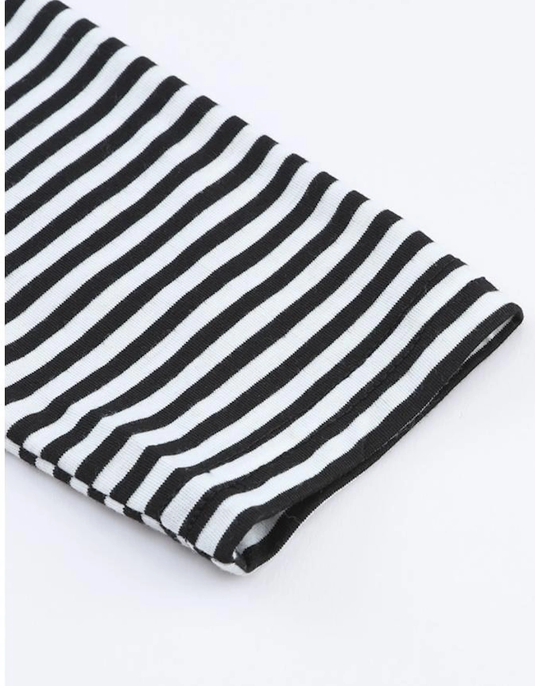 Stripe Open Front Long Cardigan