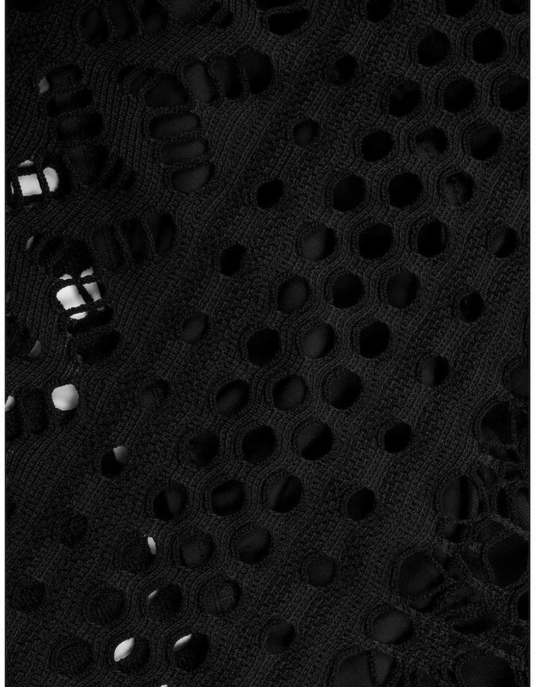 Black Lace Shorts Attached Swim Bottom