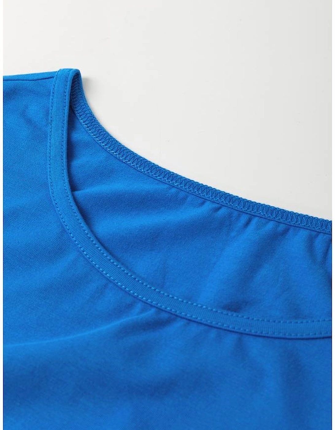 Blue Sun Graphic Casual Tank Top