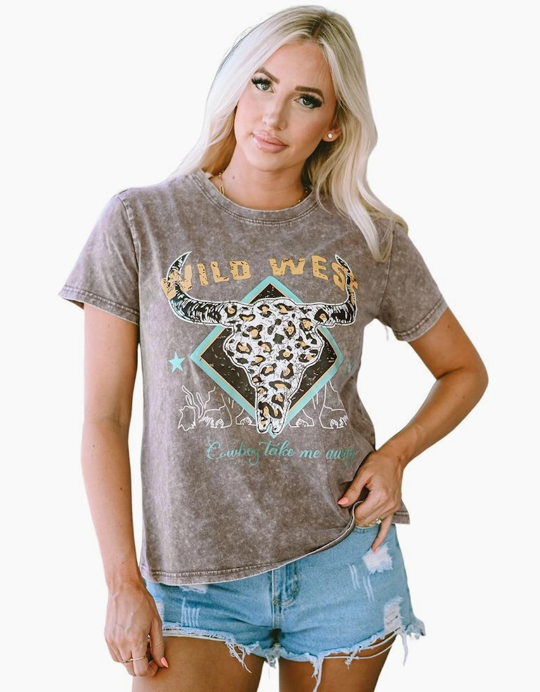 Azura Exchange Bull Head Graphic Vintage Western T-Shirt, 9 of 8