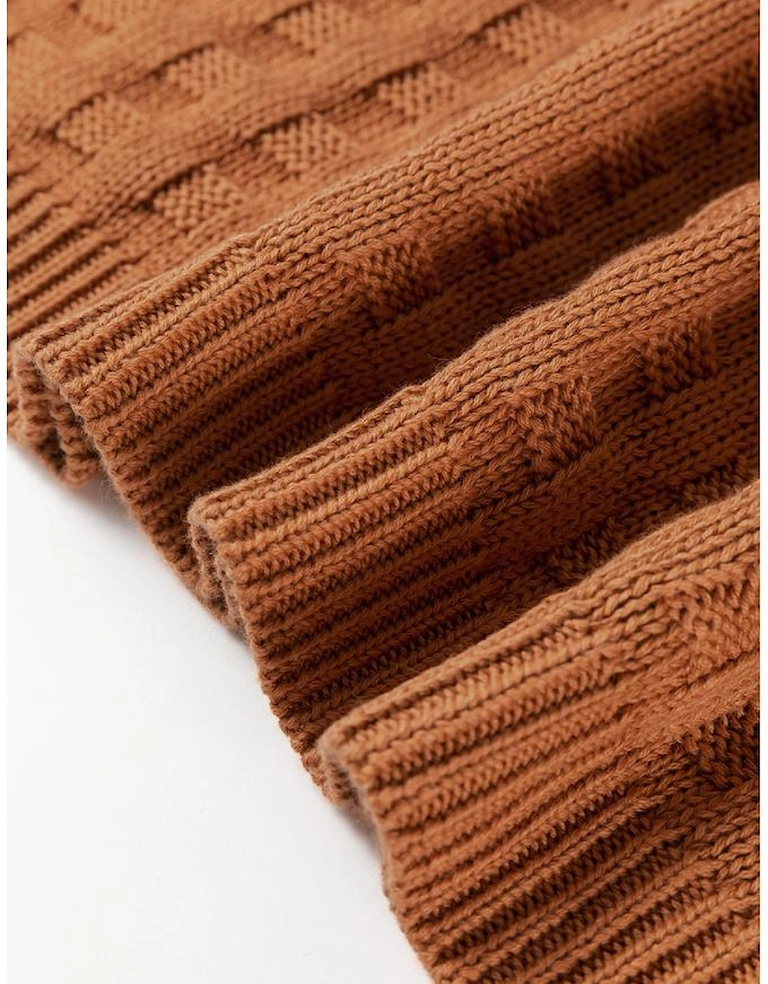 Camel Round Neck Textured Knit Sweater Vest, 14 of 13