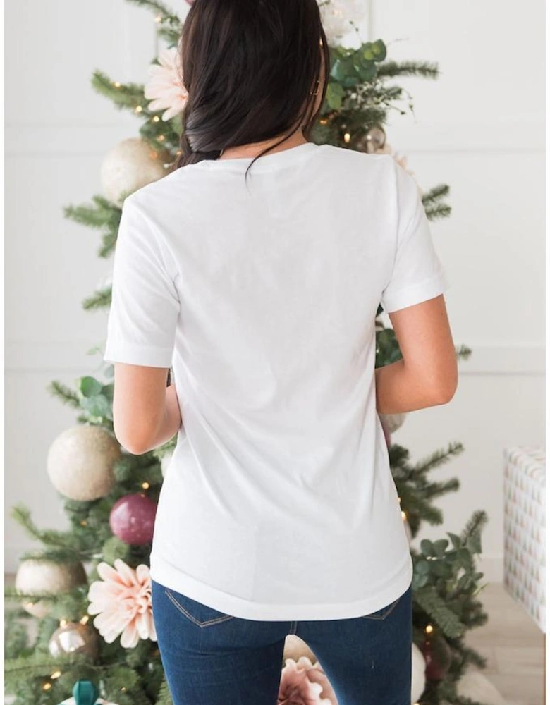White Christmas Tree Graphic Tee