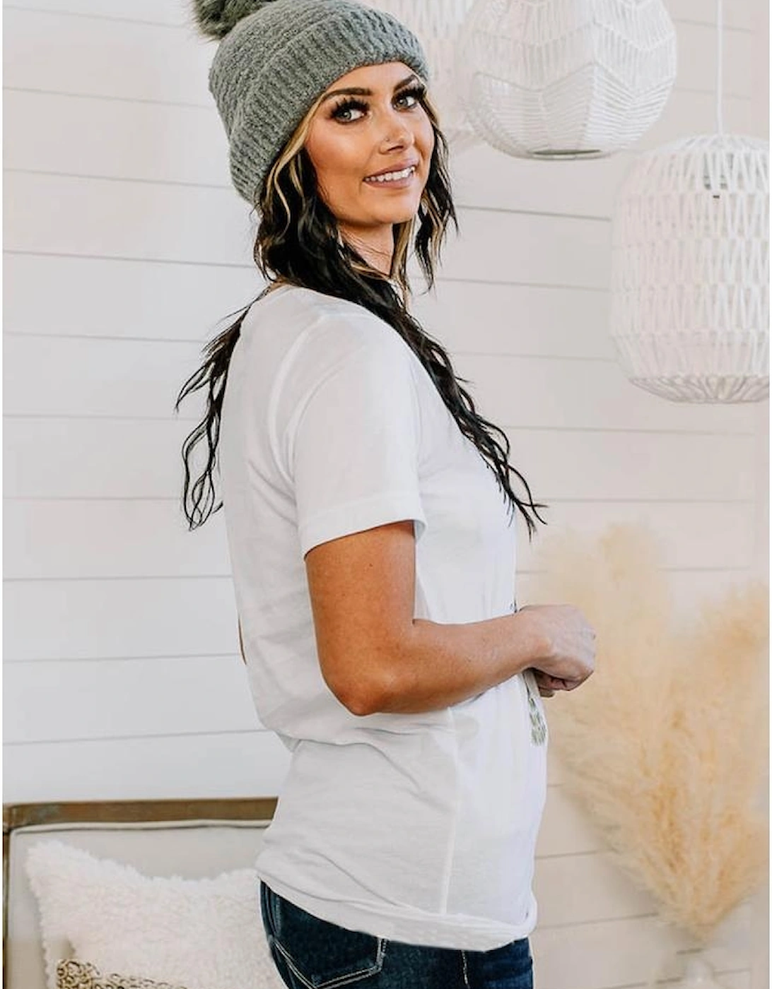 White Christmas Tree Graphic Tee