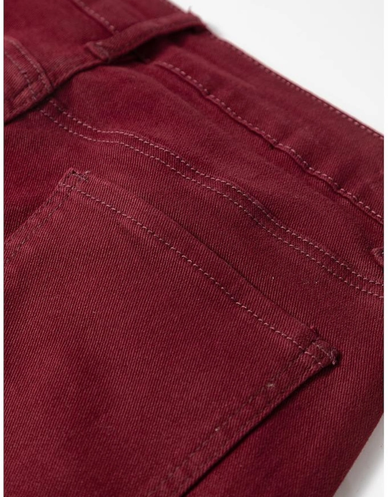 Red Dahlia Loose Straight High Waist Solid Color Jeans