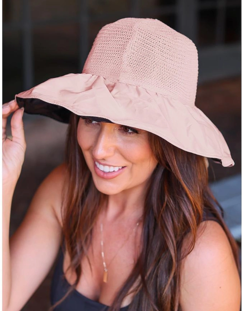 Azura Exchange Bowknot Storage Bag Wide Brim Floppy Hat