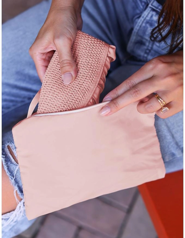 Azura Exchange Bowknot Storage Bag Wide Brim Floppy Hat