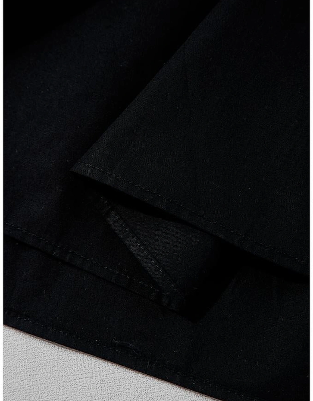 Black V Neck Flutter Sleeve Smocked Bodice High Waist Ruffle Maxi Dress