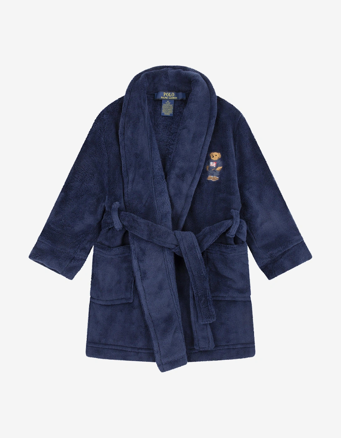 Boys Bear Patch Robe in Navy, 5 of 4