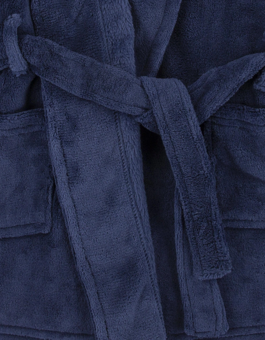 Boys Bear Patch Robe in Navy