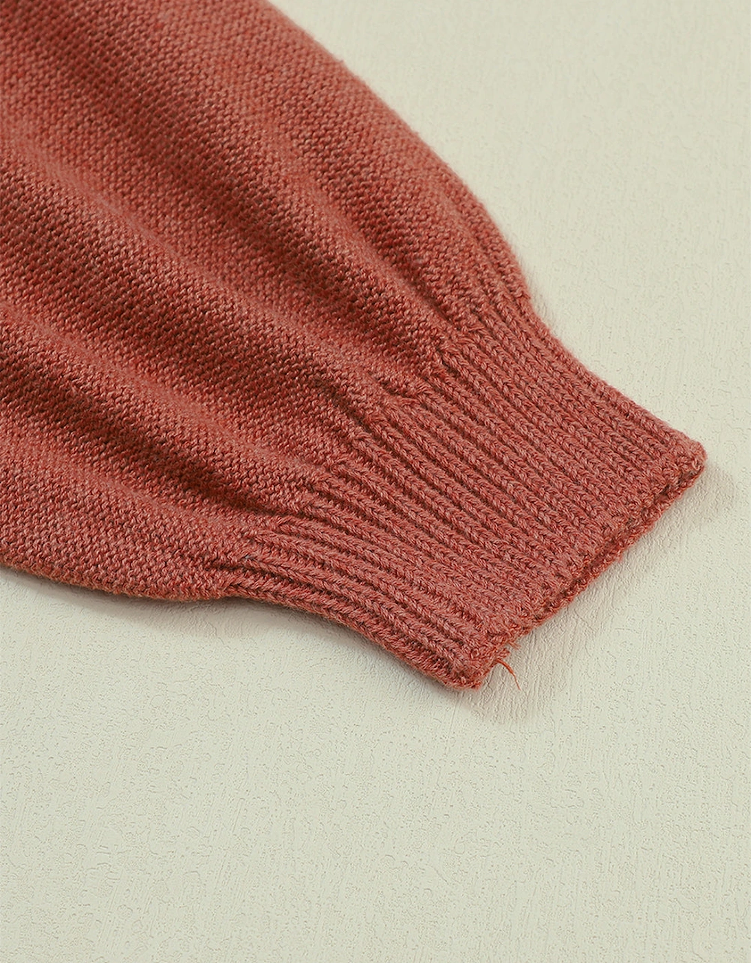 Black Colorblock Bishop Sleeve Ribbed Trim Sweater