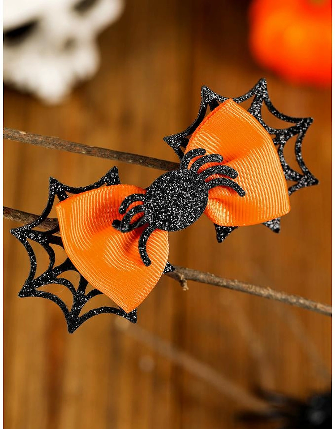 Azura Exchange Carrot Spider Web Bowknot Halloween Hair Clip