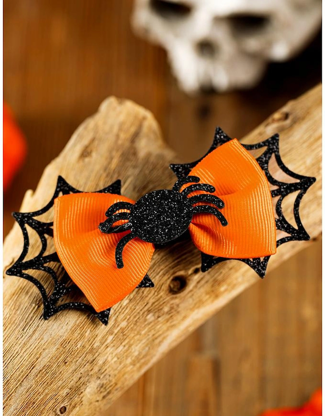 Azura Exchange Carrot Spider Web Bowknot Halloween Hair Clip