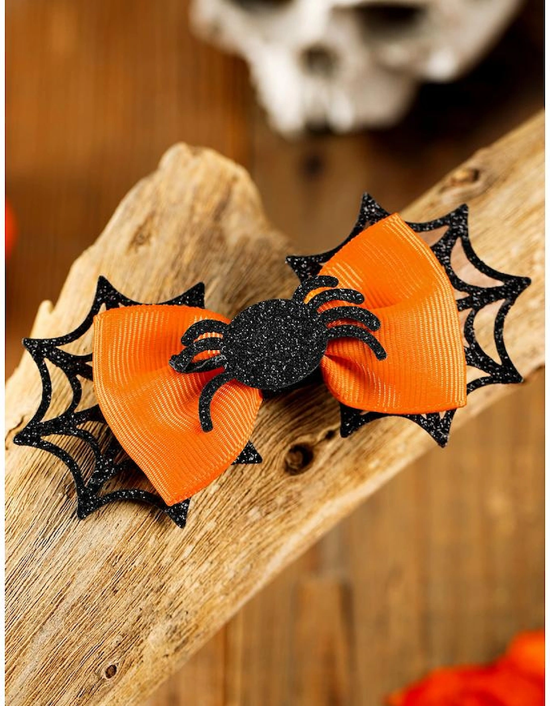 Azura Exchange Carrot Spider Web Bowknot Halloween Hair Clip