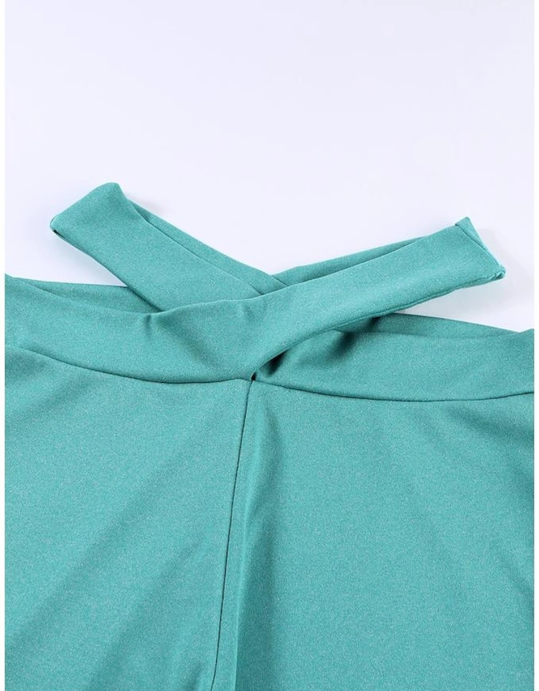 Azura Exchange Green Crisscross Sports Bra and Leggings Set