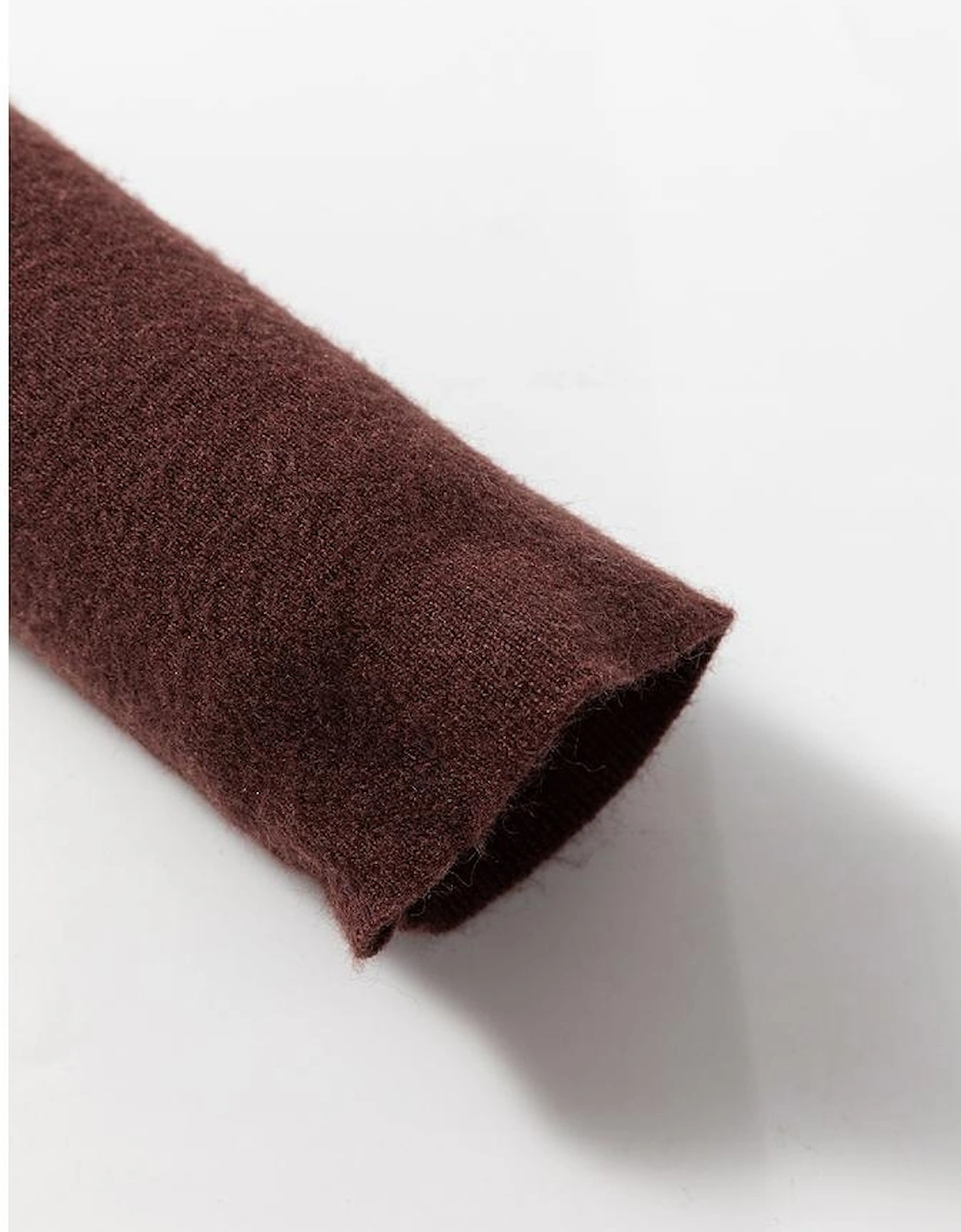 Coffee Slim Fit Mock Neck Side Slit Sweater Dress