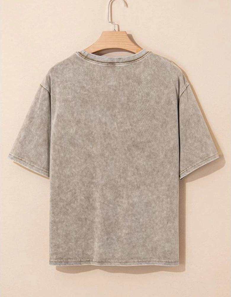 Parchment AMERICA FREE BIRD Vintage Graphic Mineral Washed Tee