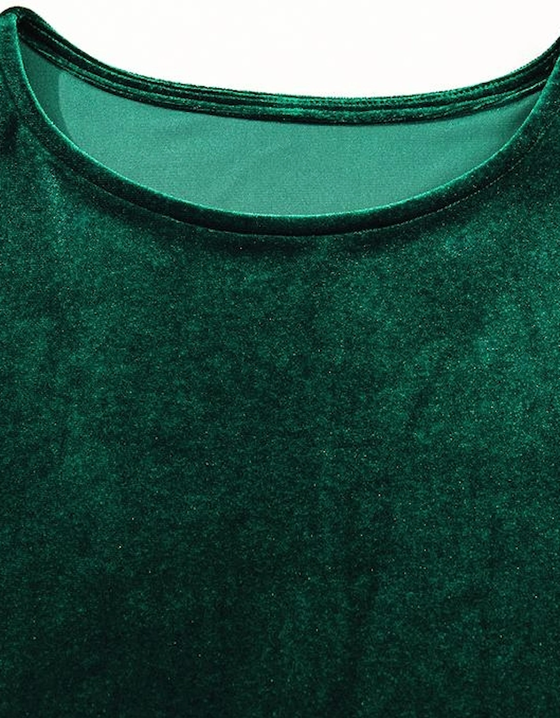 Evergreen Sequin Puff Sleeve High Waist Tiered Velvet Mini Dress