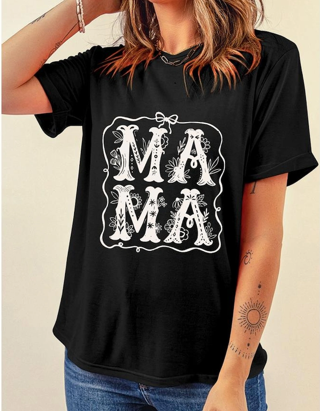 Black MAMA Artistic Graphic Tee